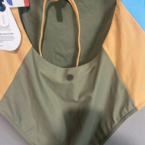 NEW Prana Tulum One-Piece Swimsuit Sweet Agave Color Block Size L - Picture 3 of 5